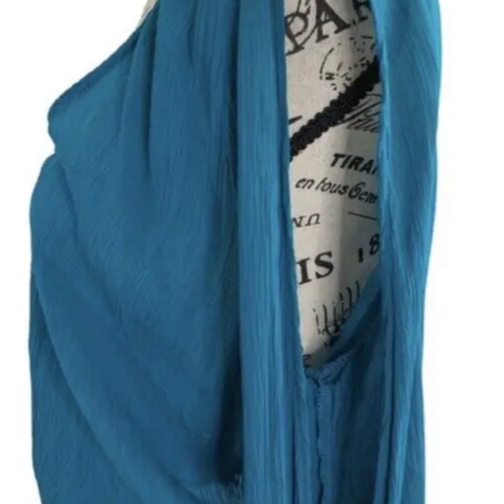 Soluna Solaris tunic teal split-sleeve swimsuit cover up - Picture 9 of 11